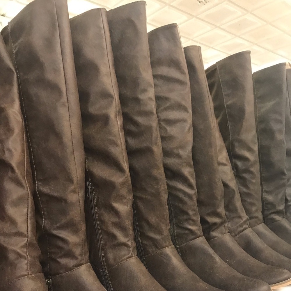 Knee high boots size 8 and 9 available